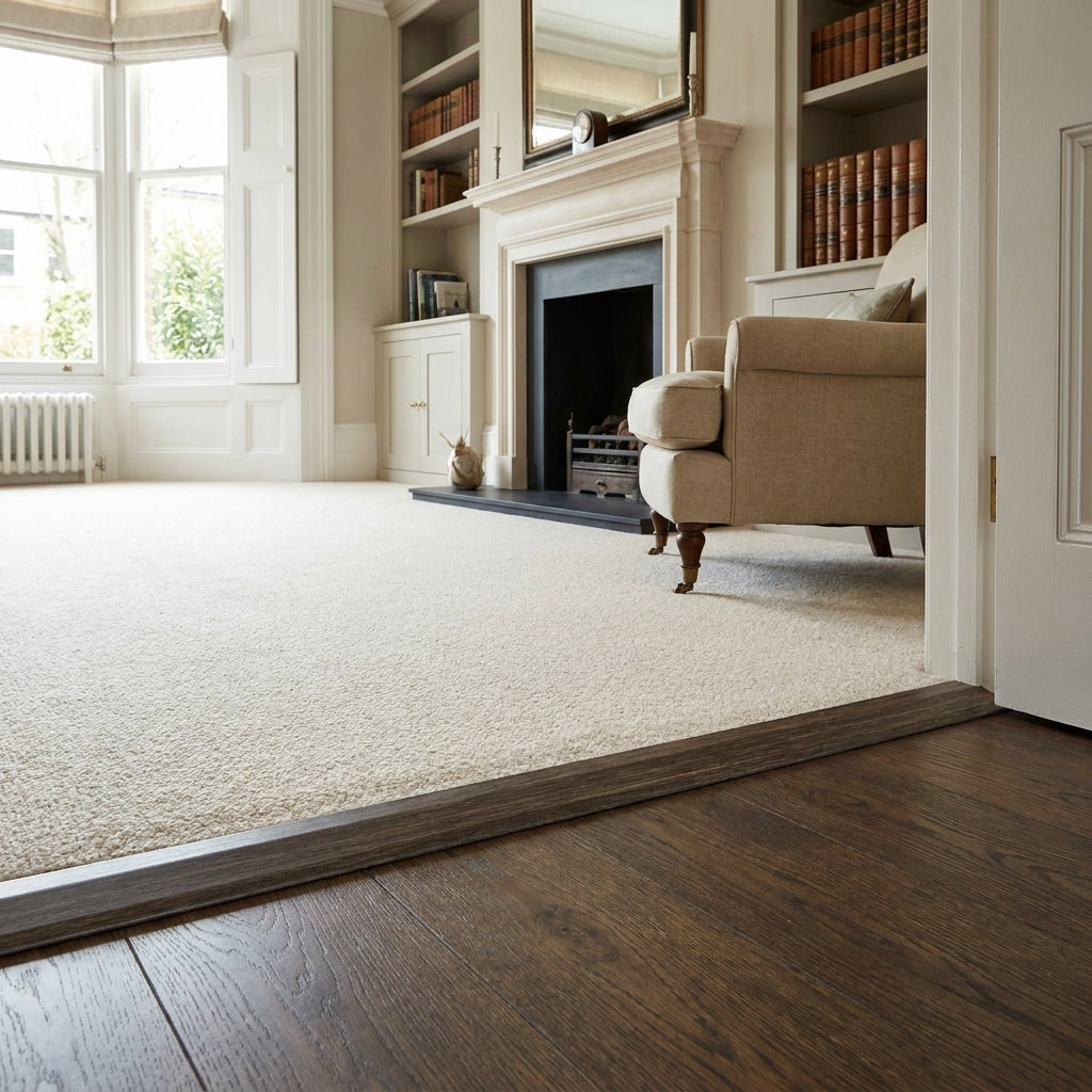 1m Walnut Laminate End Profile Door Bar 1000mm x 11.5mm x 33mm