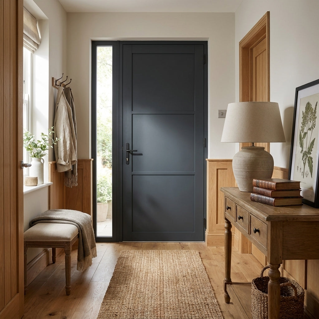 Internal Primed 3 Panel Industrial Door, Softwood Core, 2.0 Lifestyle