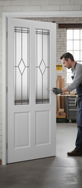 Premium Custom Made White Primed Internal Door with 38mm Thickness and Bevel Profile Options
