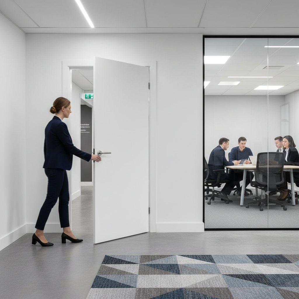 Premium Custom Made White Primed FD60 Flush Fire Door - Bespoke Internal Fire Safety Solutions