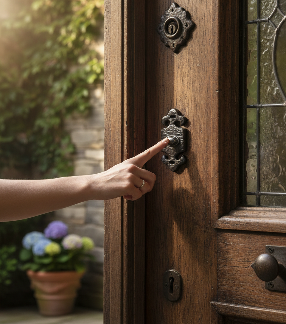 Premium Fleur de Lys Bell Push for Authentic Home Decor and Design - High-Quality Professional Grade for Industrial and Commercial Applications