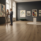 Premium 5mm Embossed Rigid Core Vinyl Flooring with Waterproof Click Installation and Integrated Cork Underlay for Enhanced Comfort