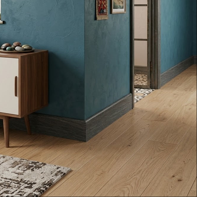 Round Pencil Laminate Skirting Board in Dark Grey - 2400mm x 15mm x 95mm