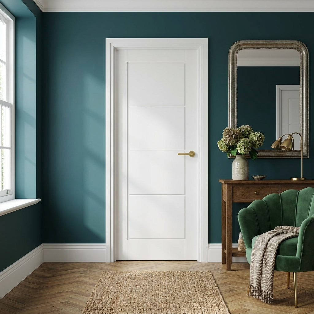Internal White Moulded Smooth Ladder Door - Primed Finish