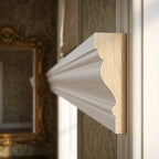 Decorative White Painted Beading Moulding 2.4m Length - detail view
