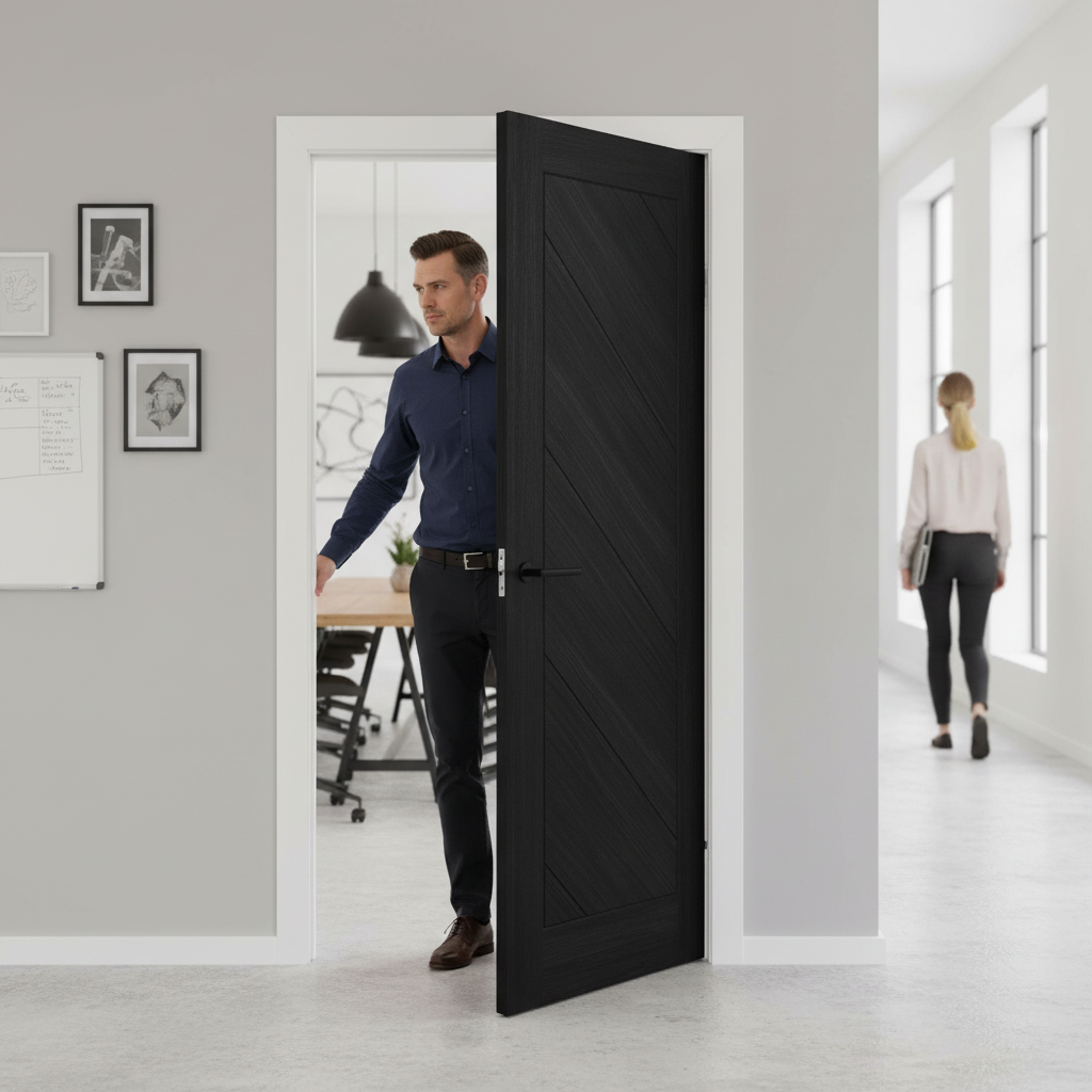 Premium Internal Fully Finished Laminate Door with Striking Black Finish and Lifetime Guarantee for Modern Interiors - Image 2