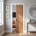 Oak Unfinished Internal Victorian 4 Panel Pocket Door Set 100mm