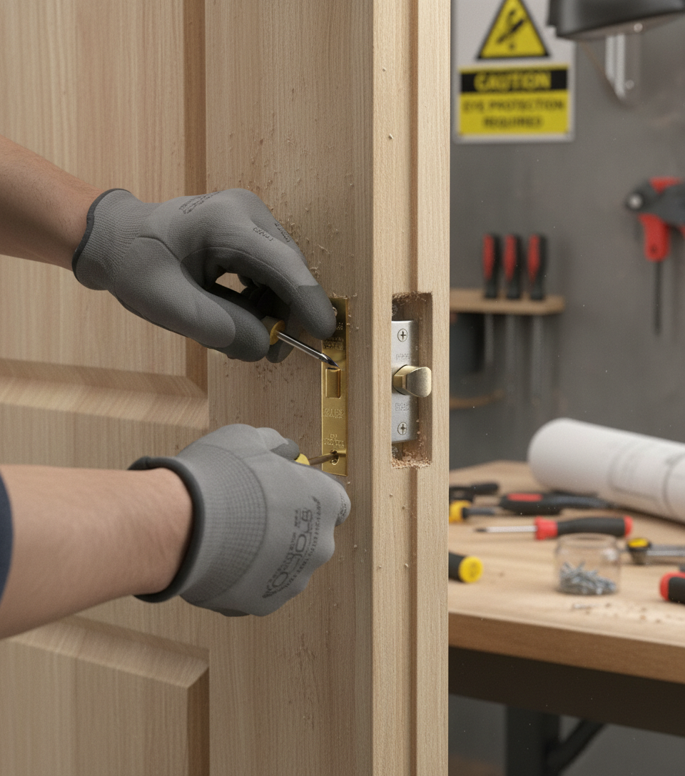 Premium 3" Interior Sash Lock - 2 Lever for 35mm to 40mm Thick Doors - High-Quality Professional Grade for Industrial and Commercial Applications