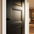 Internal Black Elegance Ripley Door Fully Finished Solid Engineered Timber - detail view