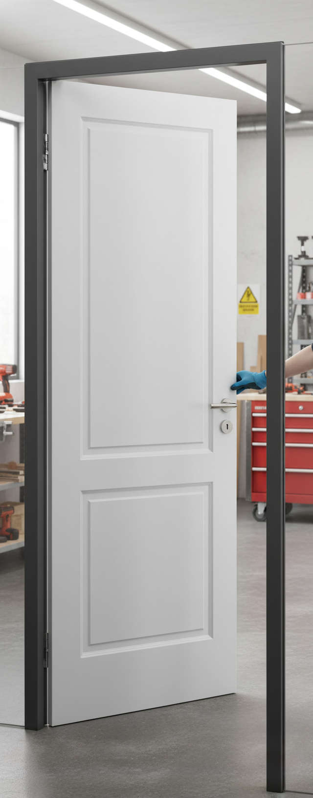 Premium Smooth White Moulded Internal Fire Door with Two Panel Design and Half Hour Fire Rating