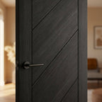Black Internal FD30 Fire Door Fully Finished Laminate Endure Stockholm - detail view