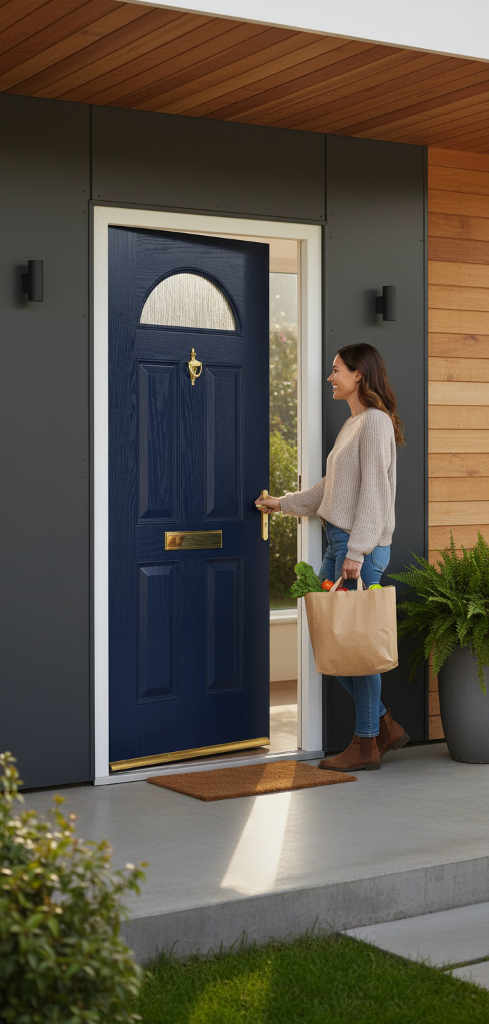 Premium External Glazed Fire Door Set with 30-Minute Fire Resistance and Secure Options