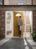 Premium External Glazed Fire Door Set with Sidelight - 30 Minute Fire Resistance and Multipoint Locking System