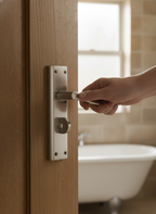 Premium Lever on Backplate Bathroom Lock - Variants Available: Latch, Keylock, and Bathroom Lock