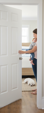Premium White Moulded Colonist Internal Door with Grained Effect and Ready-to-Paint Finish