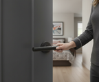 Premium Round Rose Privacy Lever Door Handle Set with Sophisticated Matt Finish for Modern Interiors - Image 2