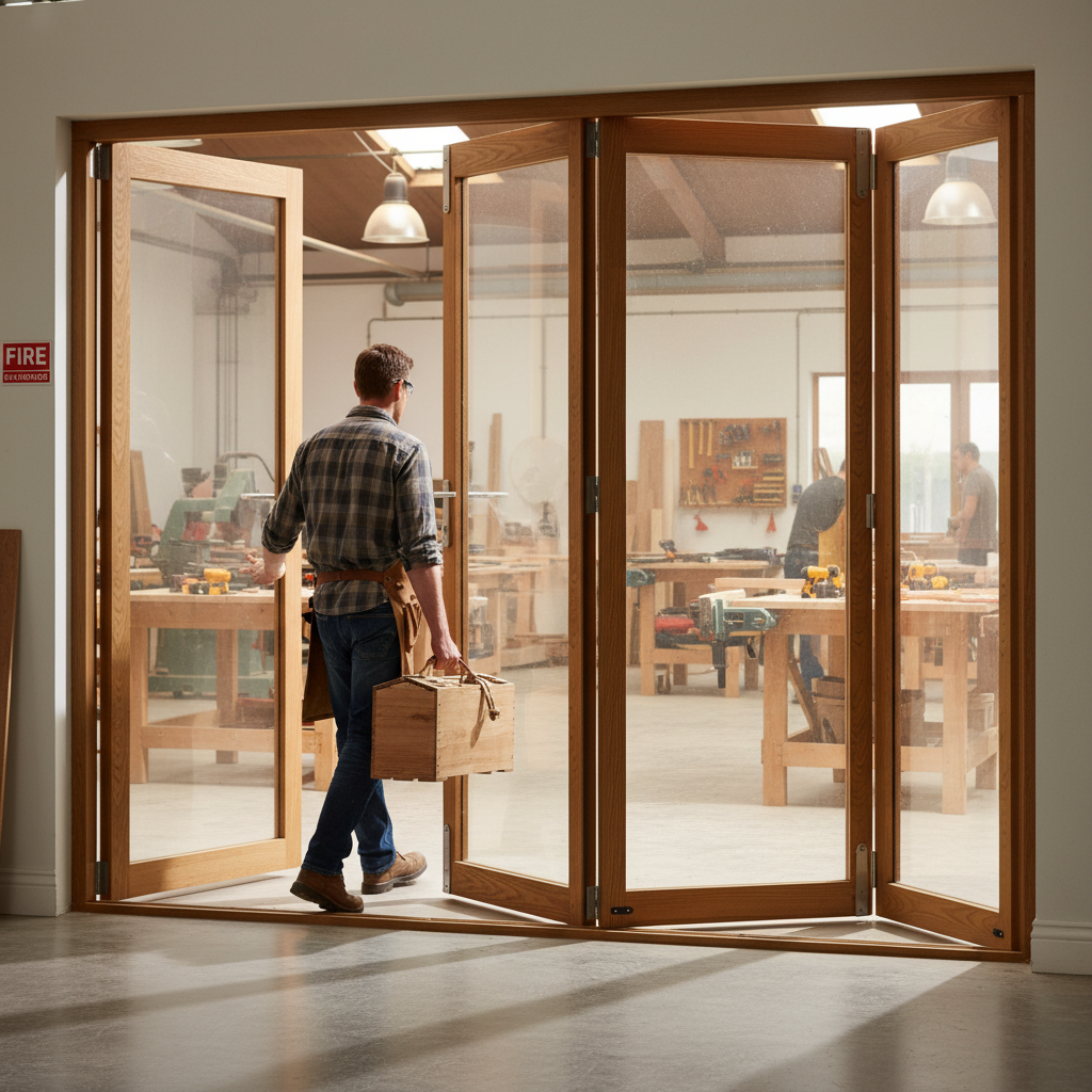 Premium 10FT Slimline External Bifold Door Set with Double Glazing and Pre-Machined Components for Easy Installation