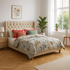 Water-Resistant 8mm Matt Laminate Flooring in Natural Herringbone Design