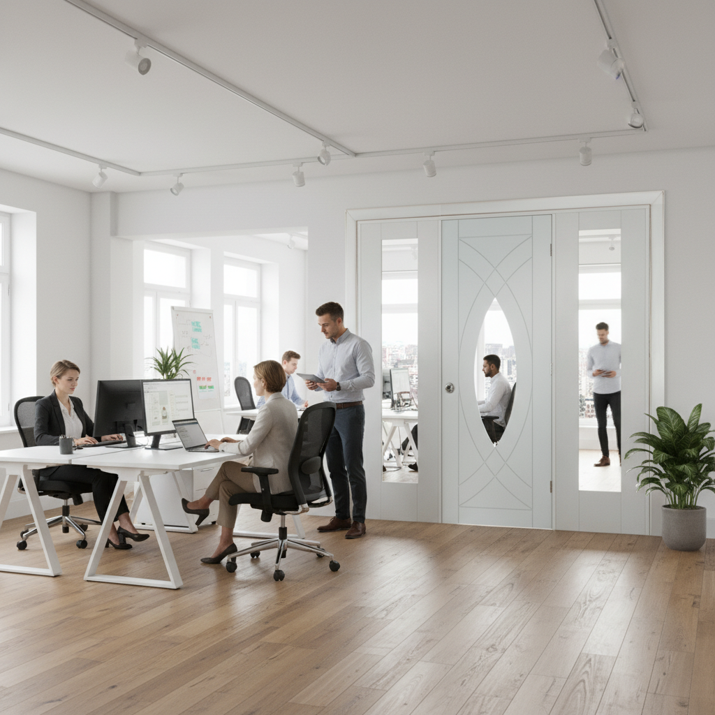 Premium Stylish Room Divider with Clear Glass Panels and Universal Frame - Multiple Size Options Available