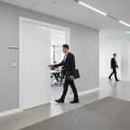 Premium White Fire Door with Stylish Horizontal Panels and 30-Minute Fire Rating for Modern Homes