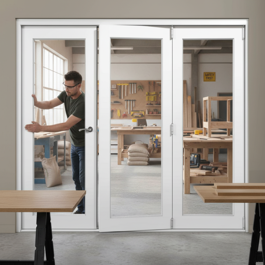 Premium 6ft Internal White Folding Bifold Doors - Engineered Core, Reversible Design, and Easy Installation
