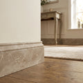 High Gloss Skirting Board 2400mm x 58mm x 19mm in Light Pinto Finish - detail view