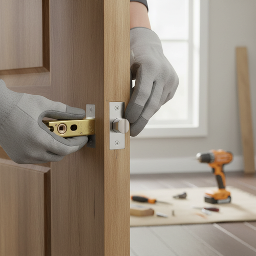 Heavy Duty Tubular Deadbolt for Secure Bathroom Privacy with Versatile Installation Options