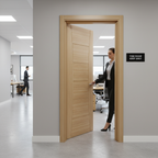Premium Fully Finished Internal FD30 Fire Door with Real Oak Veneer and Solid Core for Modern Interiors