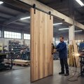 Premium Matt Black 1.98m Top Hung Sliding Barn Door Track for Timber Frame Doors