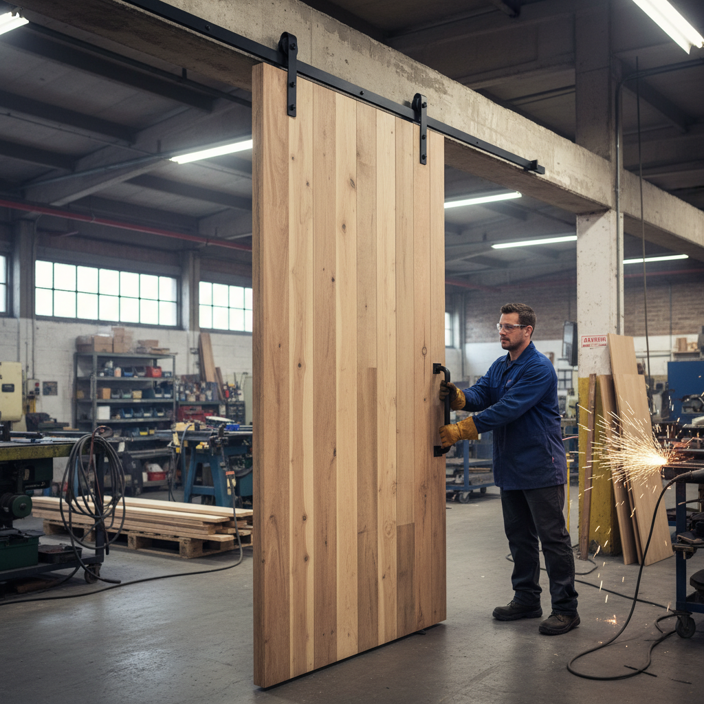 Premium Matt Black 1.98m Top Hung Sliding Barn Door Track for Timber Frame Doors