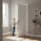 Premium Solid Engineered Internal Door with Cricket Bat Moulding Detail - Versatile Design, Easy Trimming, and Eco-Friendly Timber
