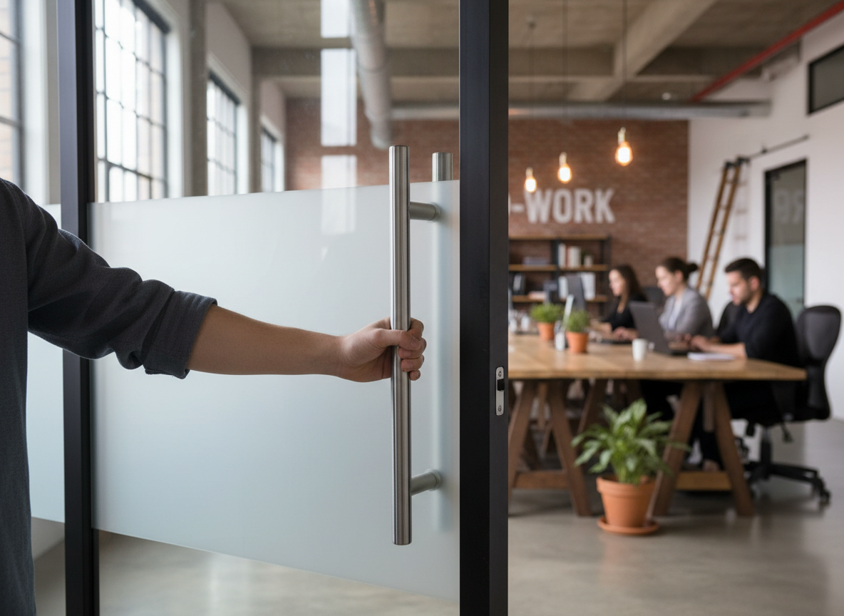 Premium Pocket Door Pull Handle Set - Satin Stainless Steel Bar Handle for Timber and Glass Doors with Back-to-Back Fixings