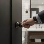 Premium Solid Brass WC Turn and Release Knob with Gun Metal Finish for Elegant Door Solutions - Image 2