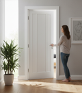 Premium 3 Panel Internal Door - Engineered Construction, FSC Certified, and White Primed Finish for Timeless Elegance