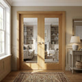 Internal Oak French Door Unfinished with 1 Light Glazing Pattern 10