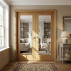Internal Oak French Door Unfinished with 1 Light Glazing Pattern 10