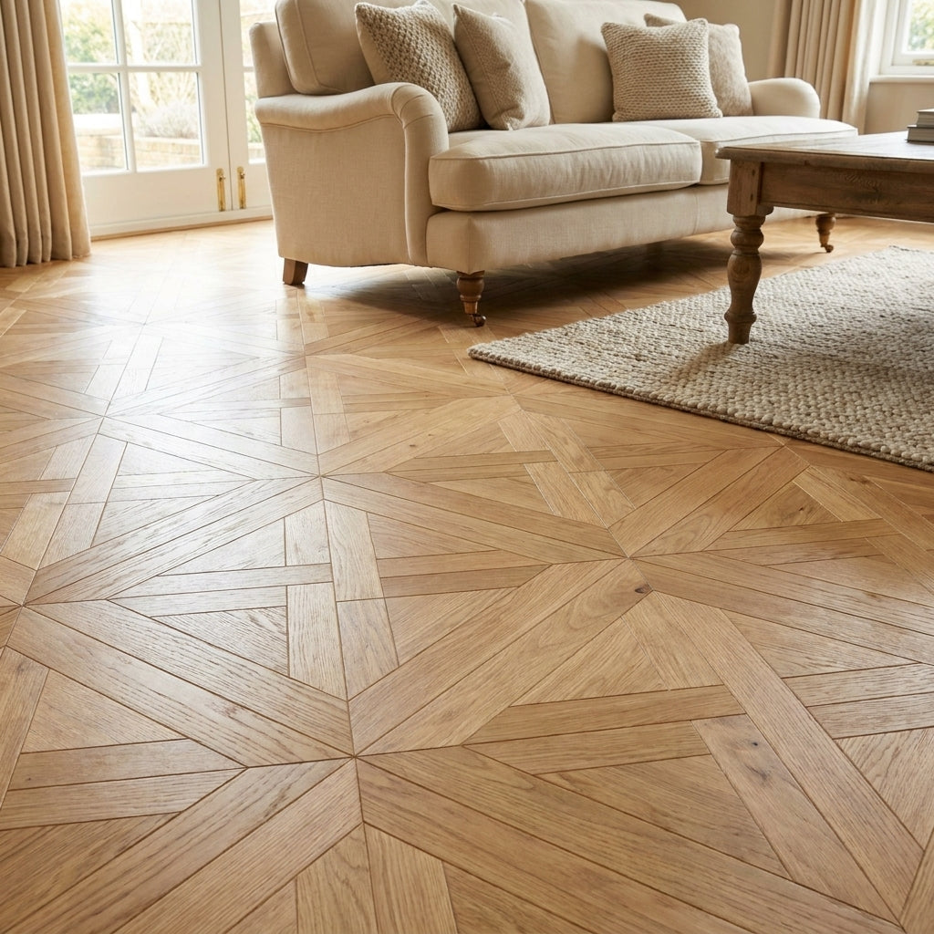 Bretagne Oak Water-Resistant 8mm Matt Laminate Flooring, 1181 x 395mm - detail view