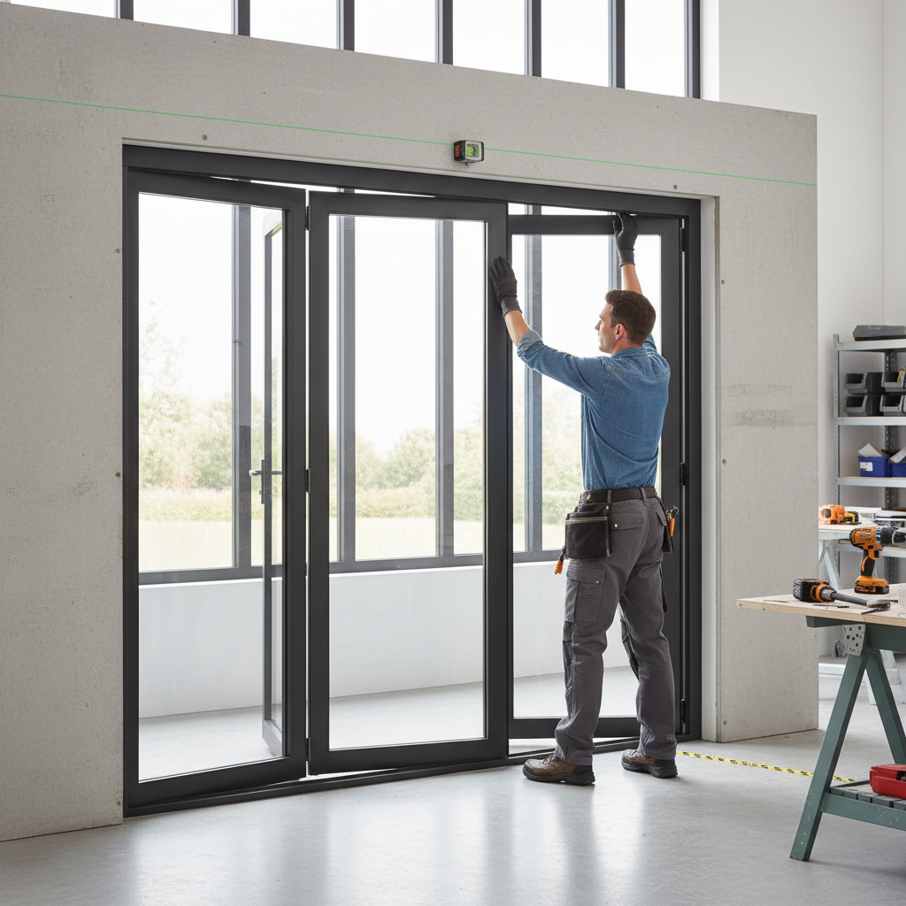 Premium 7ft Slimline Grey Timber External Bifold Door Set - 54mm Thick, Double-Glazed, Reversible Opening with Complete Hardware