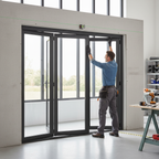 Premium 7ft Slimline Grey Timber External Bifold Door Set - 54mm Thick, Double-Glazed, Reversible Opening with Complete Hardware