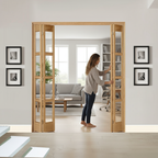 Premium 6 Leaf Bi-Folding Door Set with Clear Glazed Finish, Easy Operation, and Slim Line Design for Space Efficiency