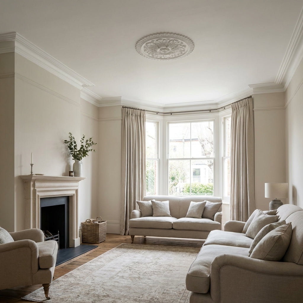 Decorative Moulding Beading 27mm x 90mm White Painted 2.4m