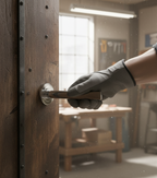 Premium Edge Lever on Round Rose with Part Screw for Enhanced Security and Durability