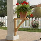 Premium Single Gallows Pine Porch Bracket - Pre-Drilled, Unfinished, Perfect Balance for Easy Installation - Image 2