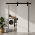 Internal Flush Sliding Door Set - White Primed Finish with Space-Saving Design and Smooth Operation - Image 2