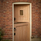 External Hardwood Stable Door Unfinished with 1 Light Clear Glass - detail view