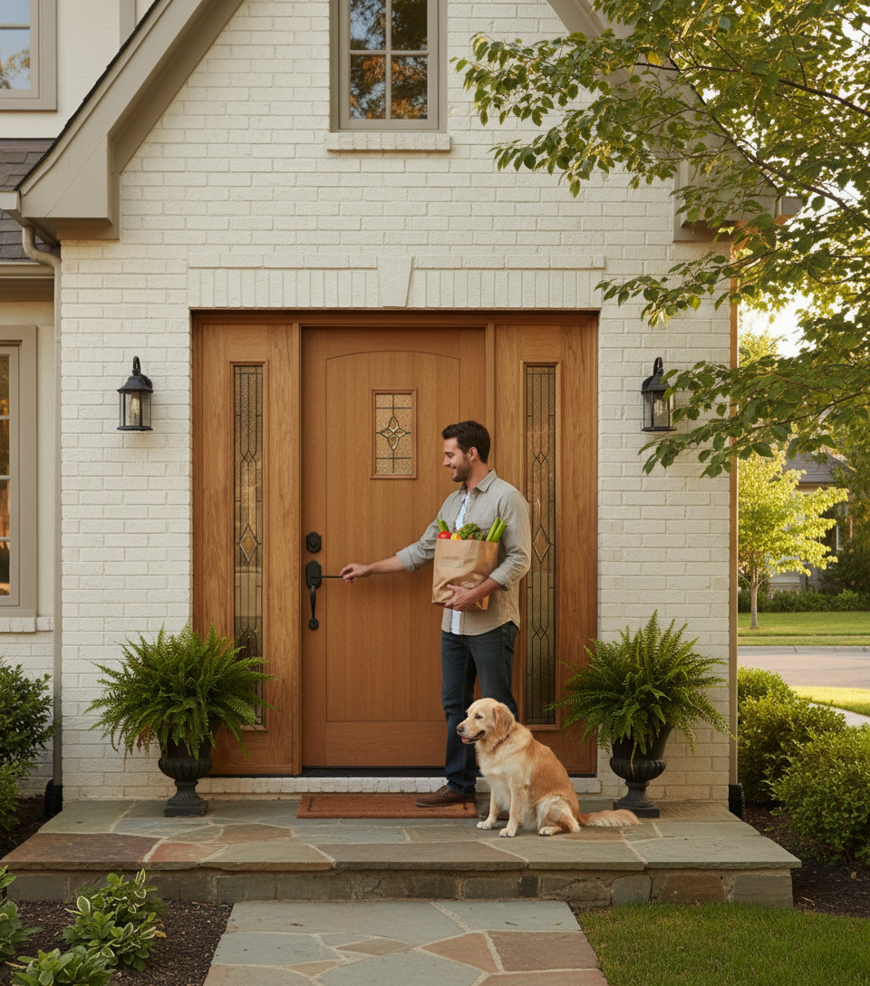 Premium Grand Entrance Doorset with Solid Engineered Construction and Insulated Triple Glazed Panels