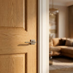 FD30 Fire Rated Made-to-Measure Unfinished Internal Oak Pattern 10 Door - detail view