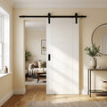Internal White Sliding Door, 3 Panel Design, Primed Finish, Semi-Solid Core
