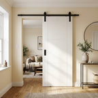 Internal White Sliding Door, 3 Panel Design, Primed Finish, Semi-Solid Core