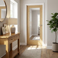 Internal Oak Fire Door FD30 Rated, Fully Finished with 1 Light Clear Glass